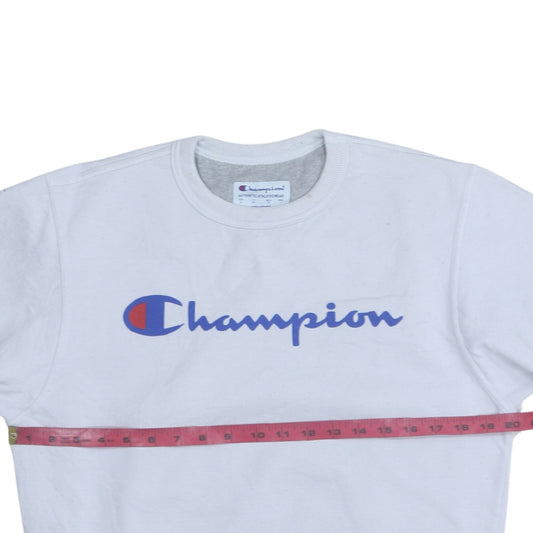 Mens UK Size S Champion White Pullover Sweatshirt