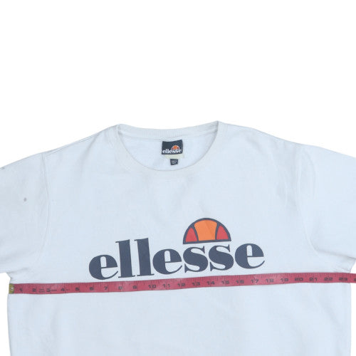 Womens UK Size M ellesse White Pullover Sweatshirt
