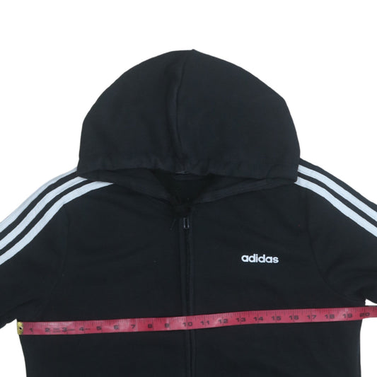 Womens UK Size L adidas Black Full Zip Hoodie