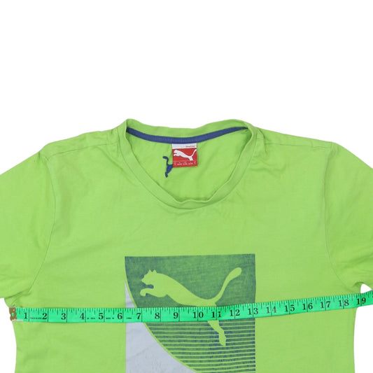 Puma Men’s Green Short Sleeve Crew Neck Graphic T-Shirt Size S