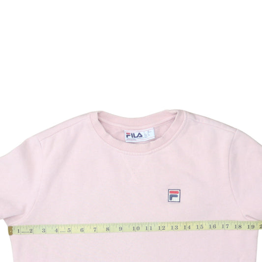Womens UK Size S FILA Pink Pullover Sweatshirt