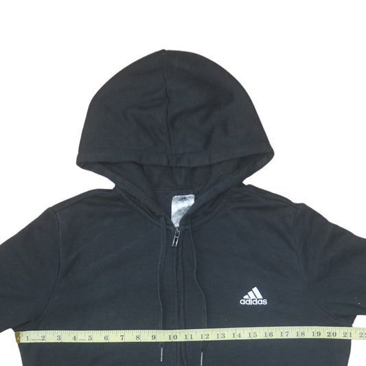 Womens UK Size 16-18 adidas Black Full Zip Hoodie