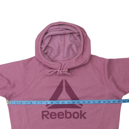 Womens UK Size L Reebok Pink Pullover Hoodie