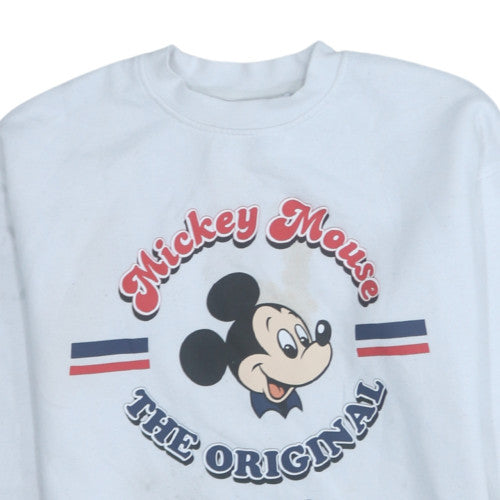 Womens UK Size 2XS Disney White Pullover Sweatshirt