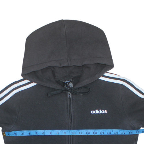 Womens UK Size S adidas Black Full Zip Hoodie