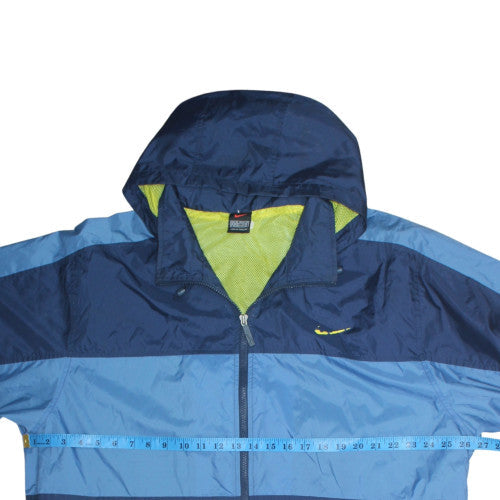 Nike Mens Blue XL Windbreaker Jacket Lightweight Hooded Sportswear