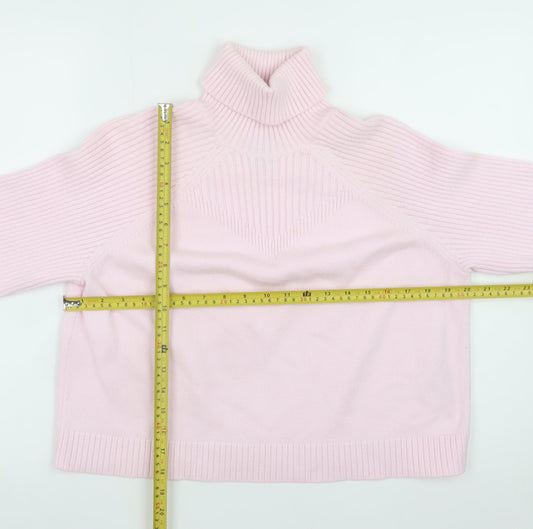 River Island Women’s Pink Roll Neck Knit Jumper Medium