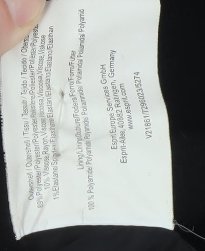 Additional view of ESPRIT Women Black Wool Blend Pea Coat UK 10 Double Breasted Jacket