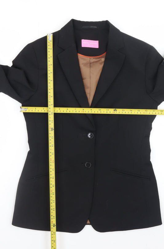 Brook Taverner Women’s Black Wool Blend Classic Blazer UK 8