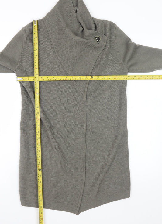 Jigsaw Women’s Grey Wool High Neck Cardigan Size S