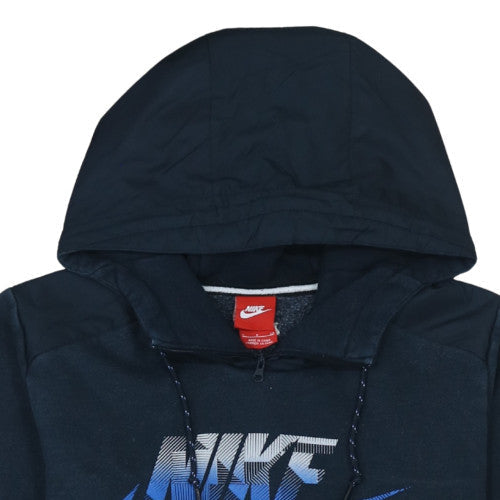 Mens UK Size S Nike Blue Pullover Hoodie