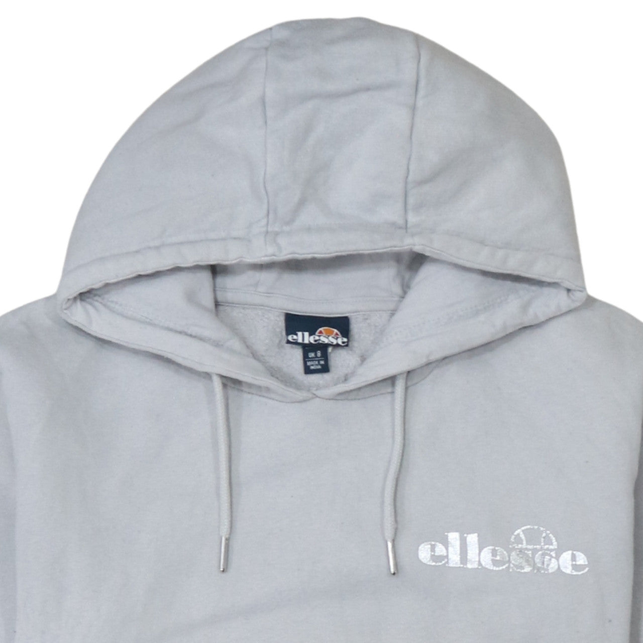 Womens UK Size 8 ellesse Grey Pullover Hoodie