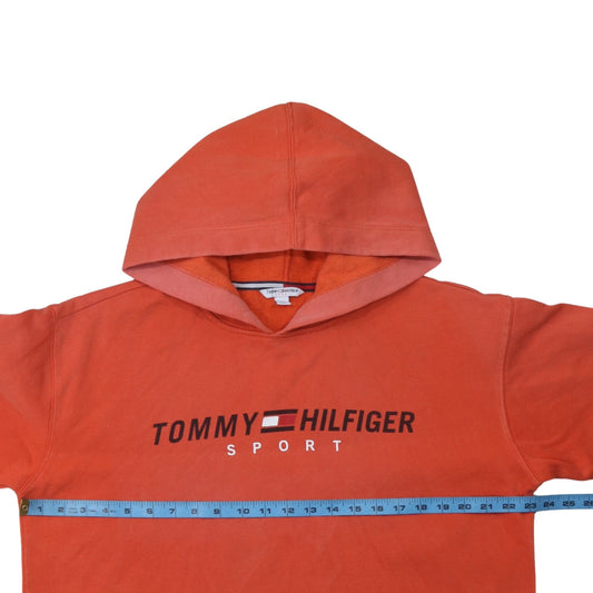 Womens UK Size L Tommy Hilfiger Orange Pullover Hoodie