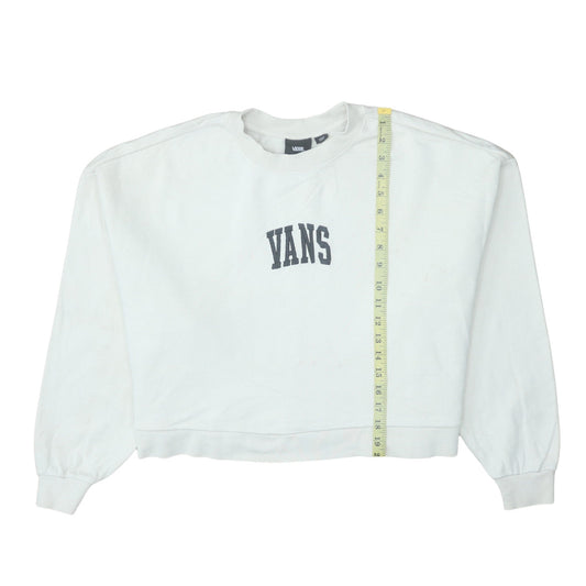 Womens UK Size M VANS White Pullover Sweatshirt