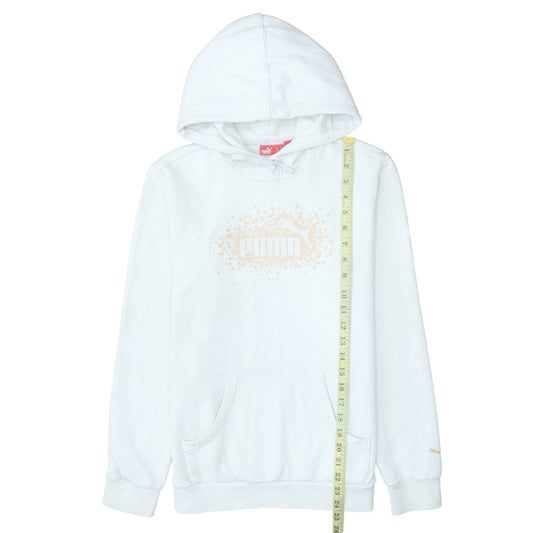 Womens UK Size M PUMA White Pullover Hoodie