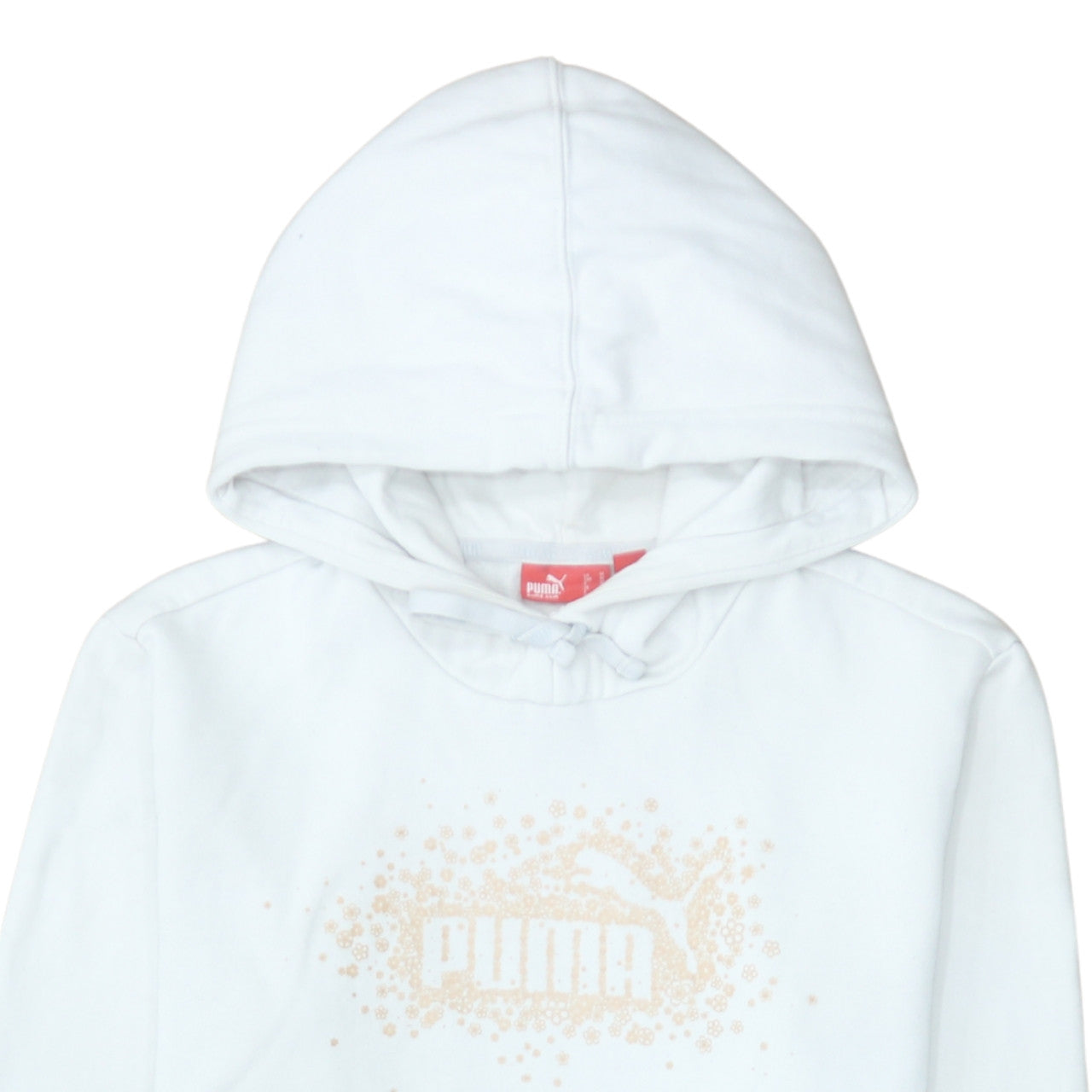 Womens UK Size M PUMA White Pullover Hoodie