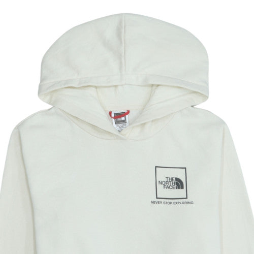 Additional view of The North Face boys’ white pullover hoodie xl fleece logo sweatshirt