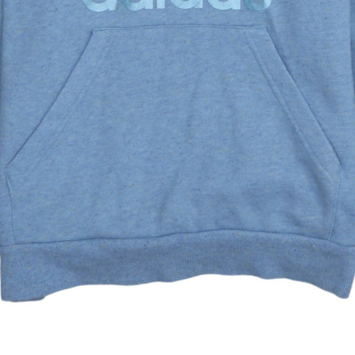 Additional view of Adidas boys’ blue pullover hoodie 13-14 years regular fit logo fleece