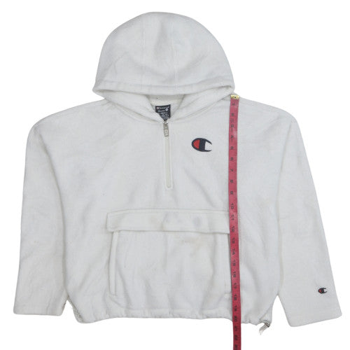 Womens UK Size XS Champion White Pullover Hoodie