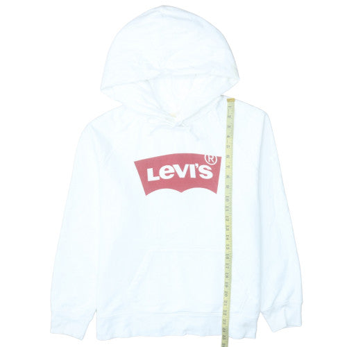 Mens UK Size M Levi's White Pullover Hoodie