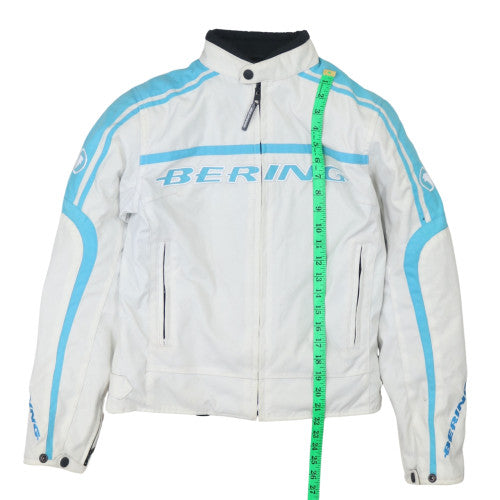 Bering Men's White Motorcycle Jacket M Waterproof Riding Coat