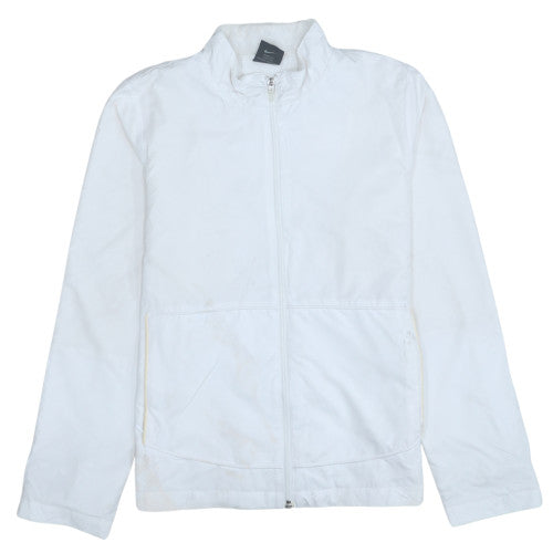Nike Women White Full Zip Lightweight Jacket Size 8/10