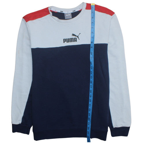 Mens UK Size L PUMA Blue Pullover Sweatshirt