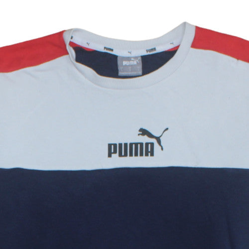 Mens UK Size L PUMA Blue Pullover Sweatshirt