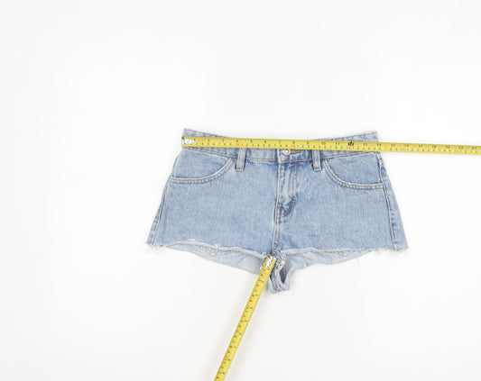 Topshop Women Blue Petite Cut-Off Denim Shorts Size 8