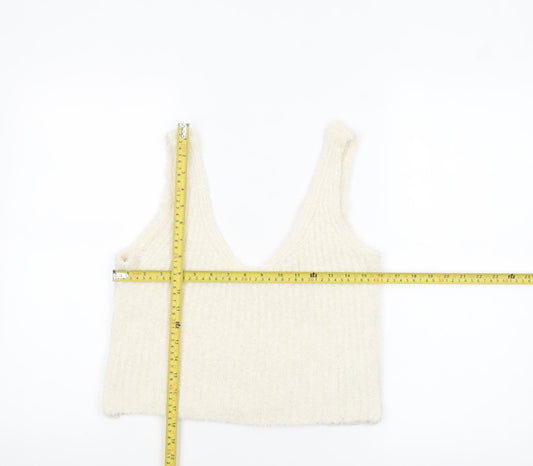 ASOS Women’s Ivory Cropped Knit Tank Top UK 8