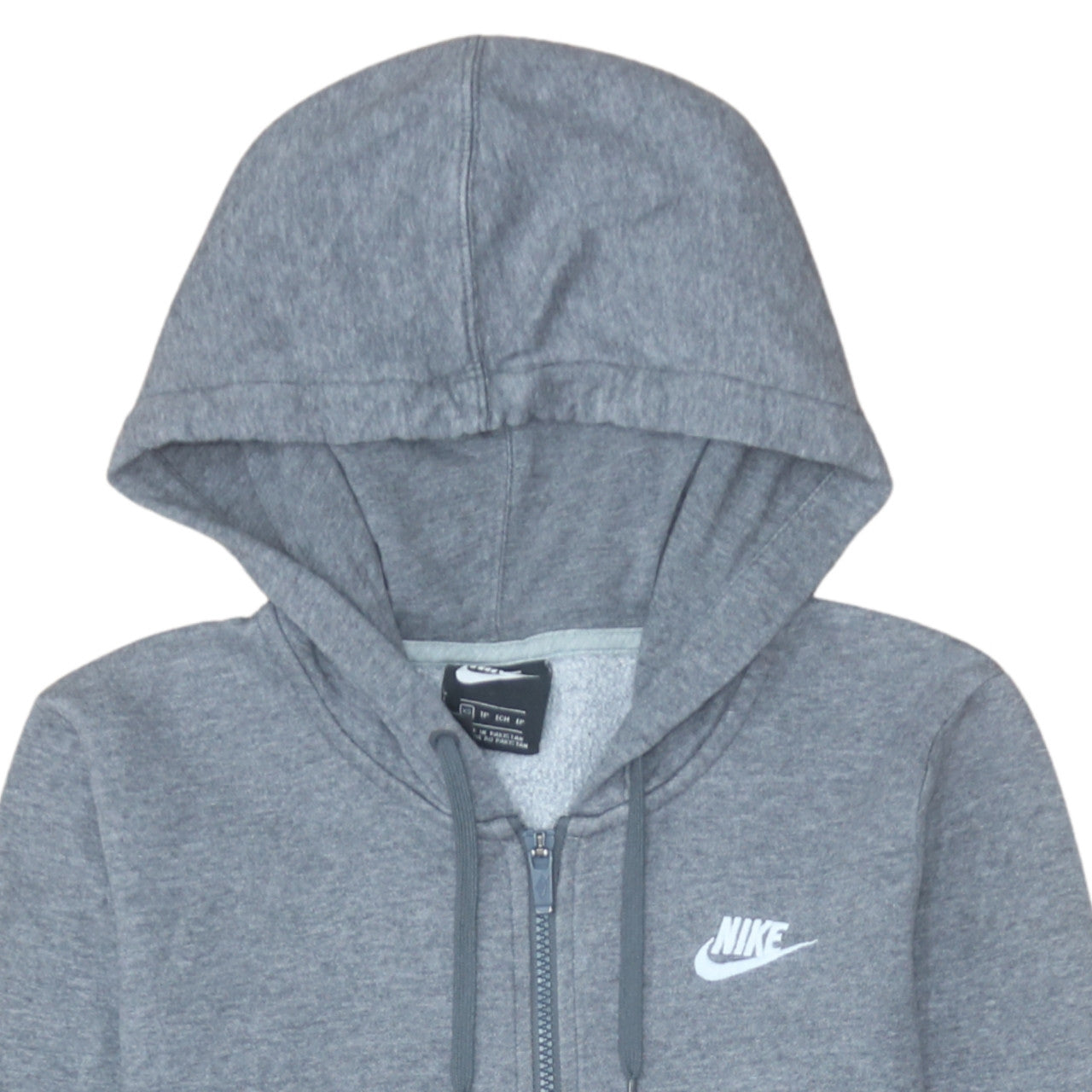 Mens UK Size XS Nike Grey Full Zip Hoodie
