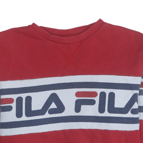 Mens UK Size M FILA Red Pullover Sweatshirt