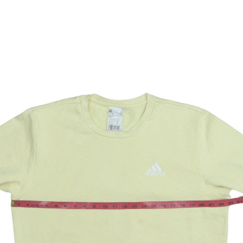 Womens UK Size L adidas Yellow Pullover Sweatshirt