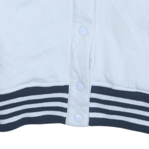 Additional view of Ellesse Women's White, size 8, Varsity Jacket with Logo Detail