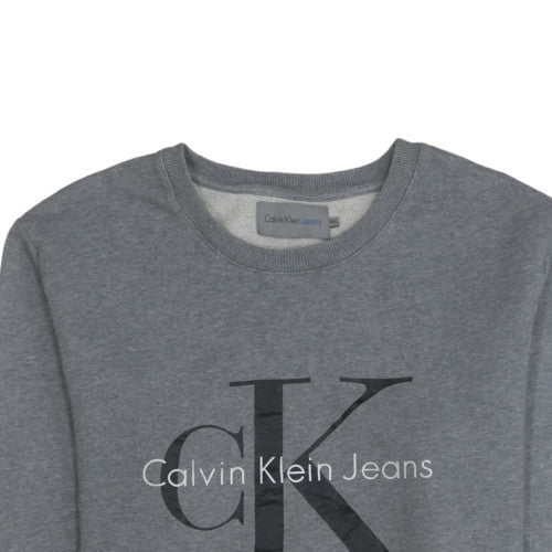 Mens UK Size M Calvin Klein Jeans Grey Pullover Sweatshirt