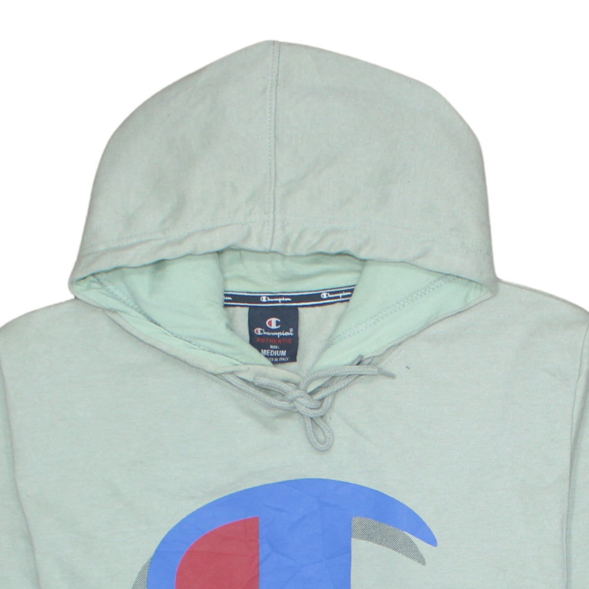 Mens UK Size M Champion Green Pullover Hoodie