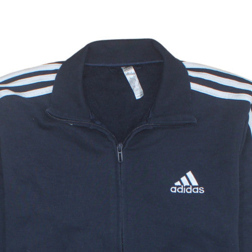 Mens UK Size M Adidas Blue Full Zip Sweatshirt