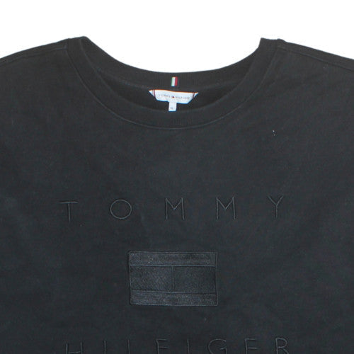 Mens UK Size XL Tommy Hilfiger Black Pullover Sweatshirt