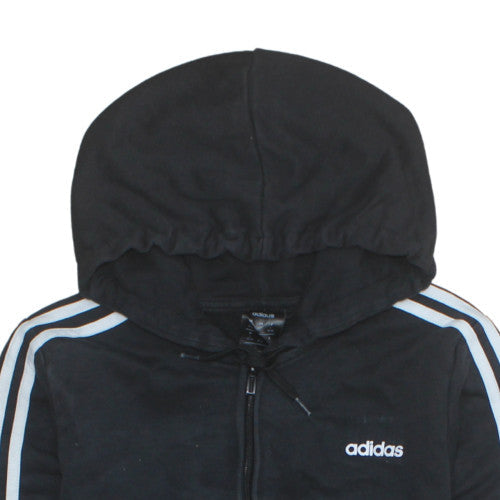 Mens UK Size L Adidas Black Full Zip Hoodie