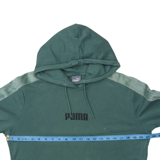 Mens UK Size S Puma Green Pullover Hoodie