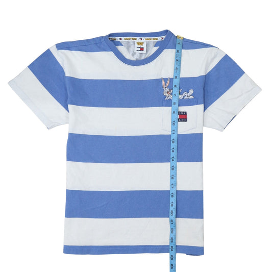 Tommy Jeans x Looney Tunes Blue Striped Bugs Bunny Men's T-Shirt Small