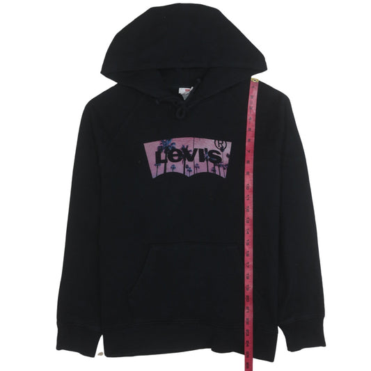 Mens UK Size M Levi's Black Pullover Hoodie