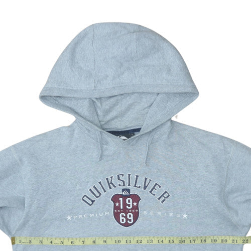 Mens UK Size L Quiksilver Grey Pullover Hoodie