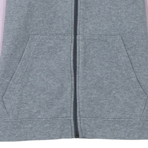 Additional view of Nike girls’ grey & pink full zip fleece hoodie xl 158-170cm casual sweatshirt