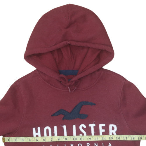 Mens UK Size XS Hollister Red Pullover Hoodie