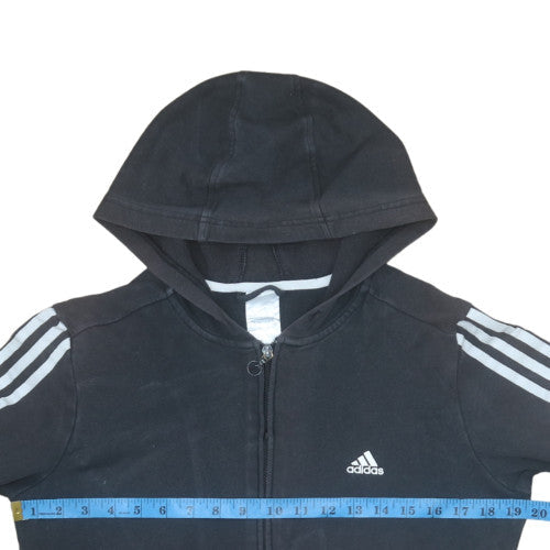 Womens UK Size M Adidas Black Full Zip Hoodie