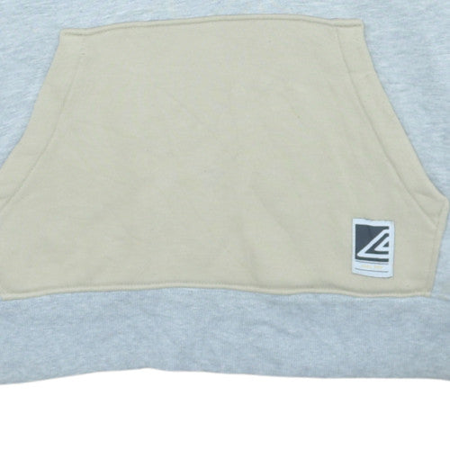 Mens UK Size M Umbro BeigeWhiteGrey Pullover Hoodie