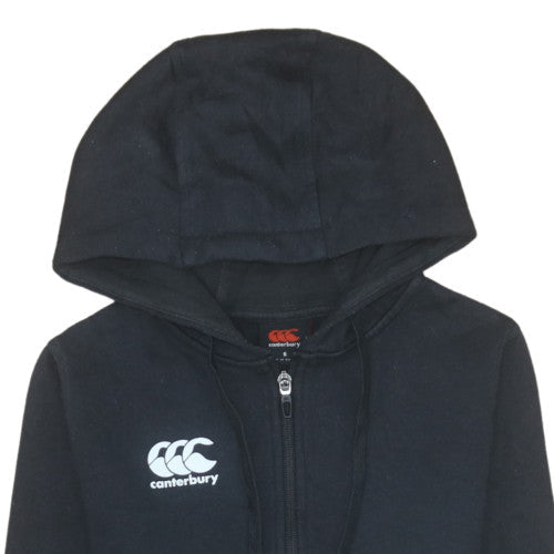 Womens UK Size 6 Canterbury Black Full Zip Hoodie