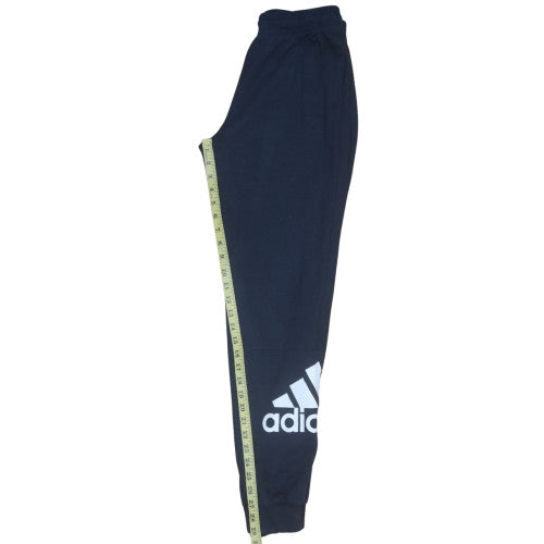 Adidas Boys Blue Jogger Trousers 13-14 Years Cotton Blend Fleece