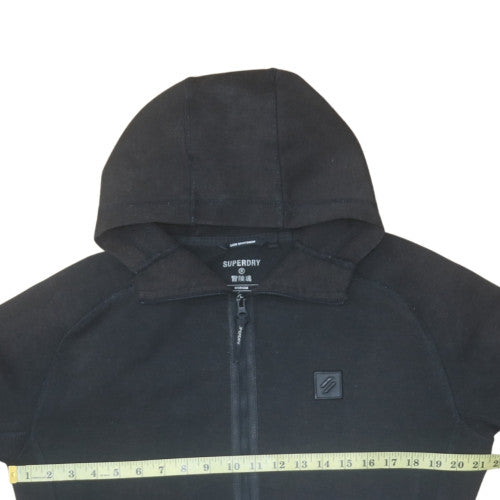 Mens UK Size M Superdry Black Full Zip Hoodie